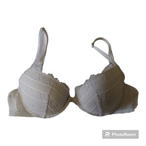 AERIE Ella Gel White Push Up Bra Size 34C